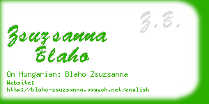 zsuzsanna blaho business card